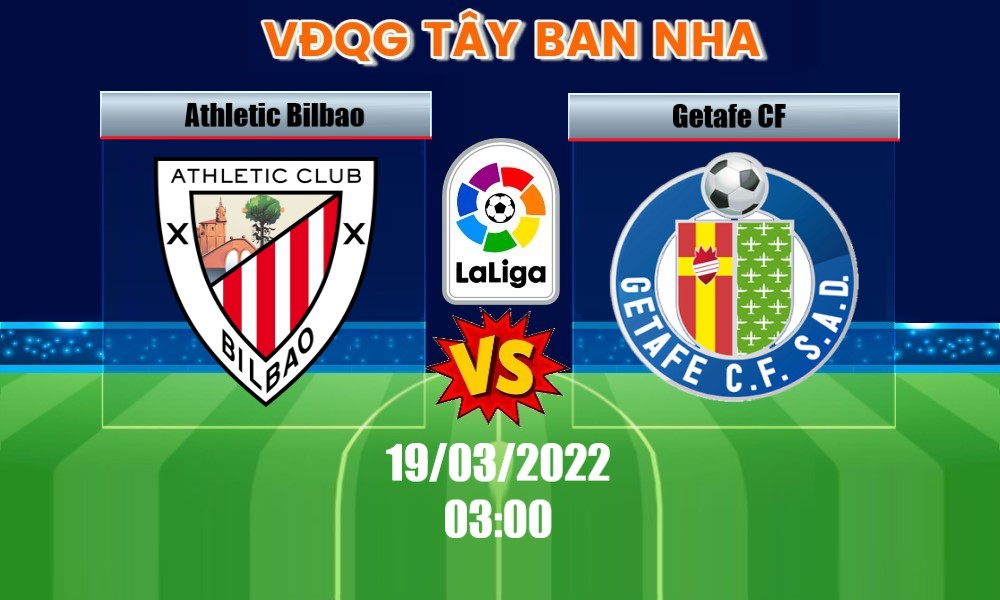 Soi Kèo Athletic Bilbao vs Getafe, 03H00 – 19/03/2022, VĐQG TÂY BAN NHA