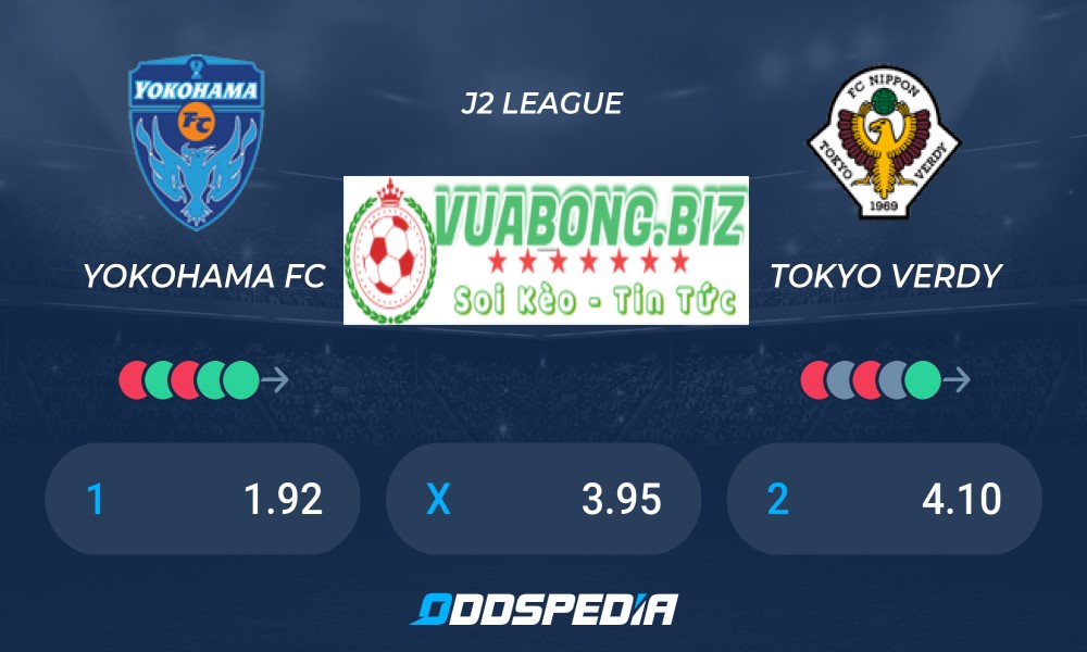 Soi Kèo Yokohama vs Tokyo Verdy, 12h00 ngày 5/6/2022, Hạng 2 Nhật Bản