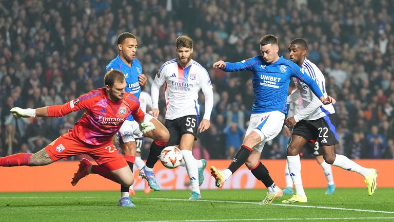 Rangers 1-4 Lyon: Alexandre Lacazette scores wonder goal as Lyon punish  Rangers in Europa League at Ibrox | Football News | Sky Sports