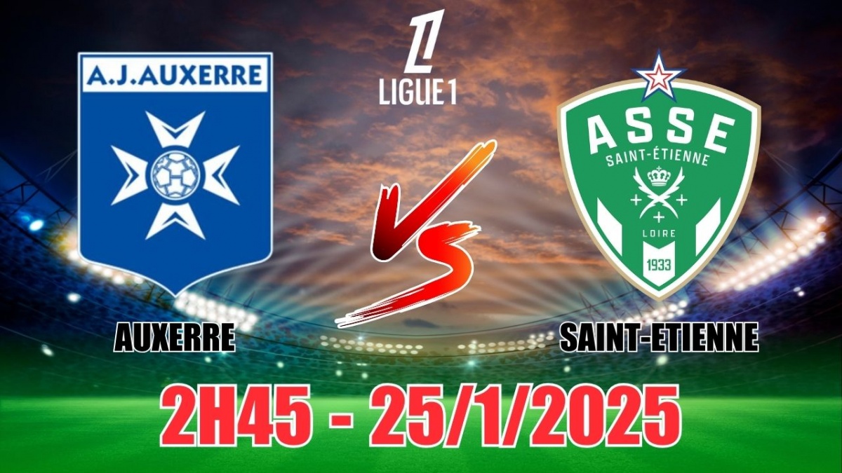 Nhận định Auxerre vs Saint-Etienne (2h45, 25/1) bóng đá Ligue 1 hôm nay: Khách không dễ bắt nạt